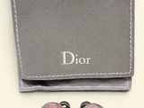 christian dior pink marbled cufflinks and pouch