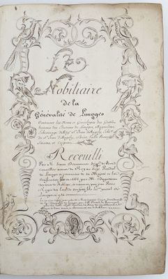 un vieux livre sur lequel figurent des inscriptions et une illustration représentant un oiseau au centre