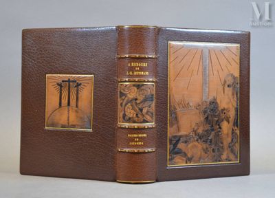 un vieux livre avec l'image d'un homme et d'une femme