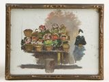 an image of a painting of a woman selling fruit and vegetables