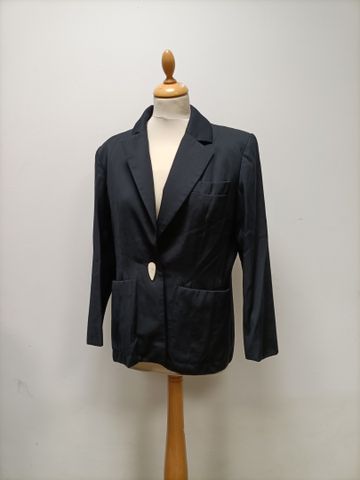 INES DE LA FRESSANGE : veste bleu marine cintré taille 42. Joint 