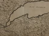 an old map of the lake leman in the middle of the country