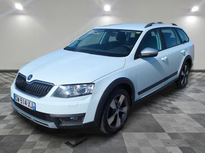the white skc is parked in a large room with a checkered floor