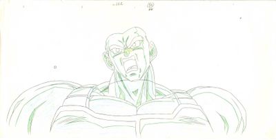 une image représentant le dessin d'un homme aux yeux verts