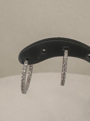 BOUCLES D'OREILLES EN OR BLANC 18KT, DIAMANTS TAILLÉS EN LAB… - Photo 1