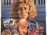an old movie poster of a man holding a baby in front of a piano