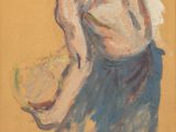 une image représentant un tableau où l'on voit un homme tenant un bol