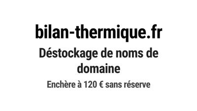 Nom de domaine bilan-thermique.