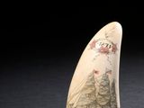 une image représentant un objet en forme de dent de baleine sur un fond noir