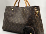 Sac cabas Louis Vuitton en toile Monogram marron et cuir