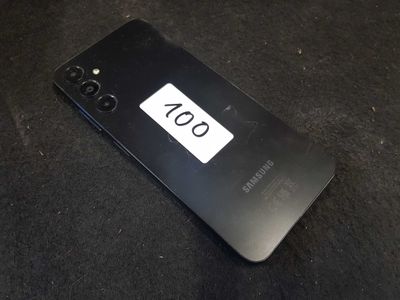 the back of a black samsung phone with a number on it