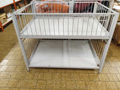 a baby crib that is on display in a store
