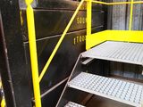 a close up view of a set of stairs in a building