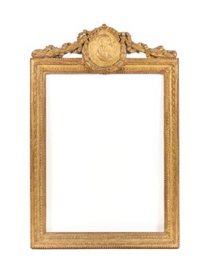 a gold frame with a picture of a man on it