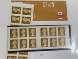 a sheet of stamps with a picture of a man on it