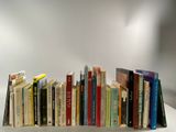beaucoup de livres empilés sur une étagère