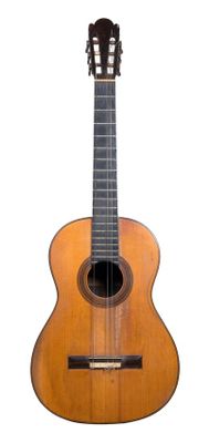 une image représentant une guitare sur fond blanc, avec un fond blanc