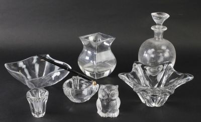 Ensemble de pièces en verre et cristal dont carafe Saint Lou… - Photo 1