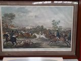 a picture of a picture of a horse race in a room