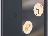 Le smartphone Google Pixel est présenté en noir, avec l'image d'une horloge à l'écran.