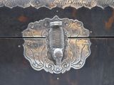an image of a metal box with a fish on it