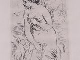 an image of a drawing of a woman sitting in a field
