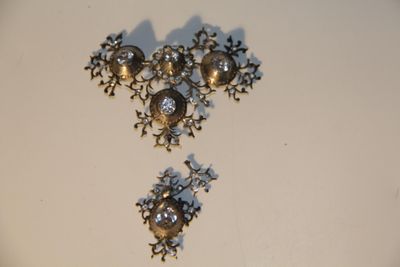 Croix régionale ancienne, en argent 925/1000è sertie de stra…