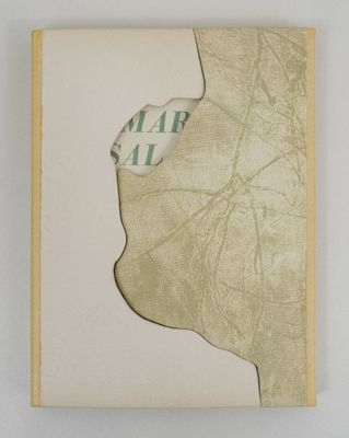 an image of a piece of paper with a map cut out of it