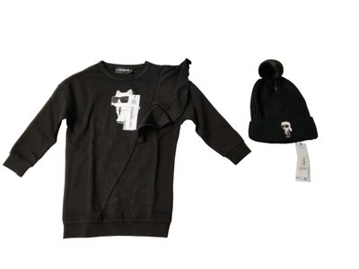 Lot composé d'une robe, T.5 ans et d'un bonnet, T.4 KARL LAGERFELD - N