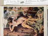 une photo d'une femme nue allongée sur une bûche