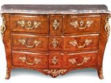a marble top chest of drawers on a white background