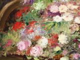 a painting of a bunch of flowers on a table
