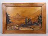 an image of a picture of a painting of a mountain scene