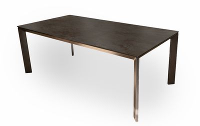 DEXO, Table de salle à manger en métal et résine céramique, …