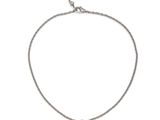 un collier noir et blanc orné d'un motif en spirale sur une chaîne