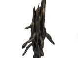 a bronze sculpture of a tree branch on a stand