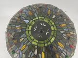 a picture of a decorative glass bowl with multicolored glass