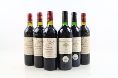 Réunion de 6 bouteilles de CAHORS 1996 en bon état :