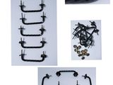 a collage of pictures of various types of hardware on a white surface