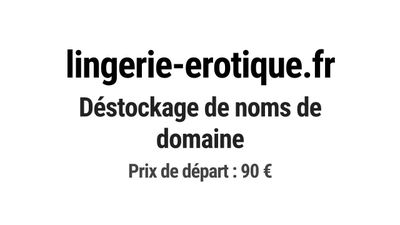 Nom de domaine lingerie-erotique.