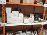 many boxes and packages on the shelves in the store