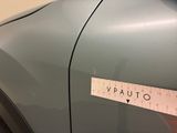 a close up of a sticker on the side of a car