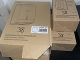 two boxes that are sitting on top of a carton