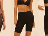 trois photos d'une femme portant un haut de soutien-gorge noir, d'une femme portant un haut de soutien-gorge noir, d'une femme portant un haut de soutien-gorge noir et d'une femme portant un haut de soutien-gorge noir