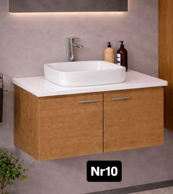 Meuble de salle de bains suspendu OSKAB avec vasque , dimens…