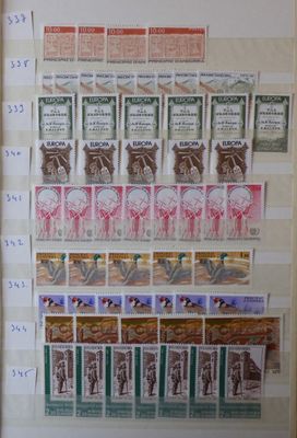 Andorre : entre Nr 107 et 740, beau stock de +/- 2.