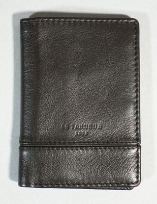 LE TANNEUR Porte carte en cuir noir