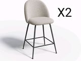 the two chairs are next to each other on a white background