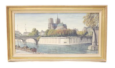 Paul LAMBERT (1910-?). Notre-Dame de Paris. - Photo 1