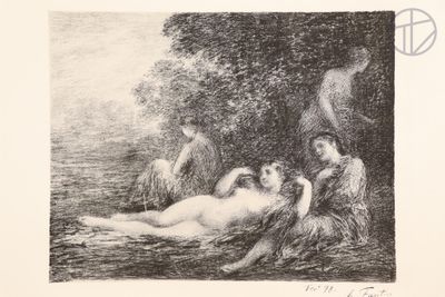 an image of a drawing of a woman laying on the ground next to a man